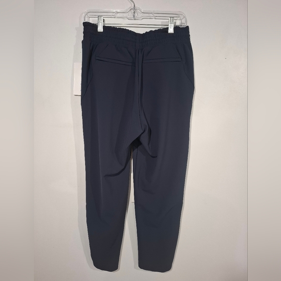ATHLETA Navy Blue Metropolis Straight Leg Ankle Zip Athleisure Pants Size 6 NWT - Picture 4 of 13